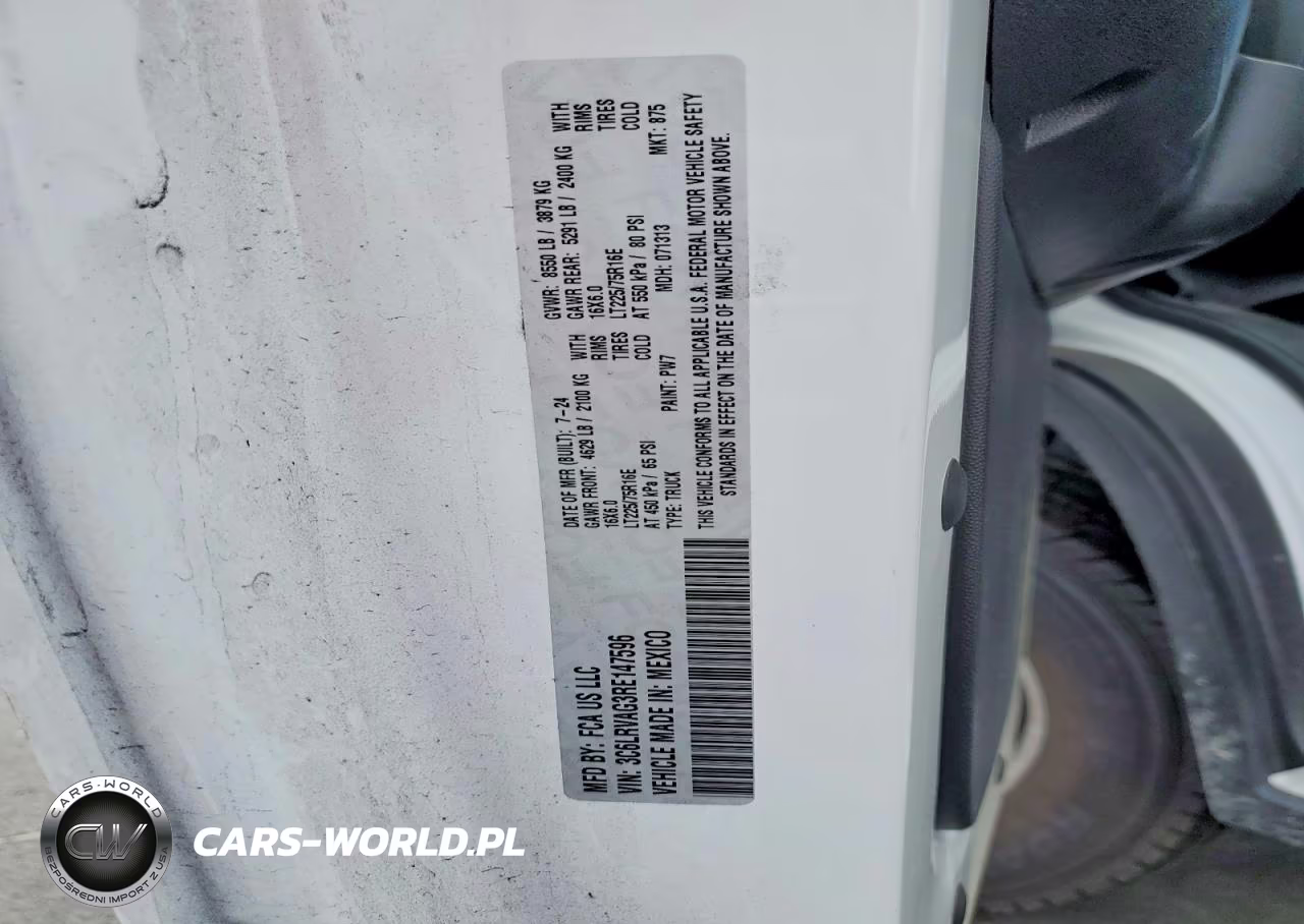 2024 Ram Promaster 1500 1500 Standard VIN:3C6LRVAG3RE147596 - 14