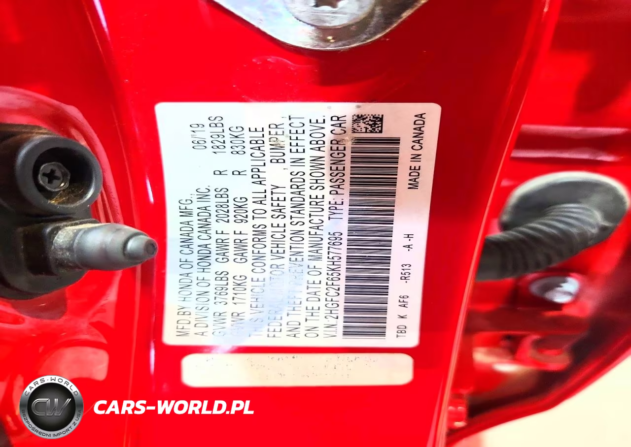 2019 Honda Civic Lx VIN:2HGFC2F65KH577695 - 12