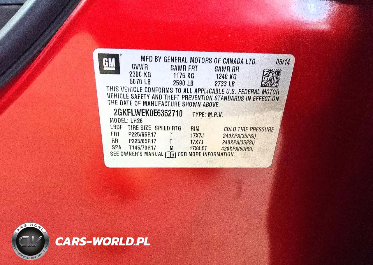 2014 GMC Terrain Sle VIN:2GKFLWEK0E6352710 - 13