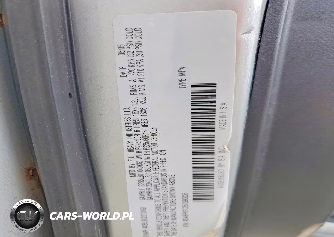 2005 Subaru Legacy Outback 2.5I VIN:4S4BP61C257390836 - 12