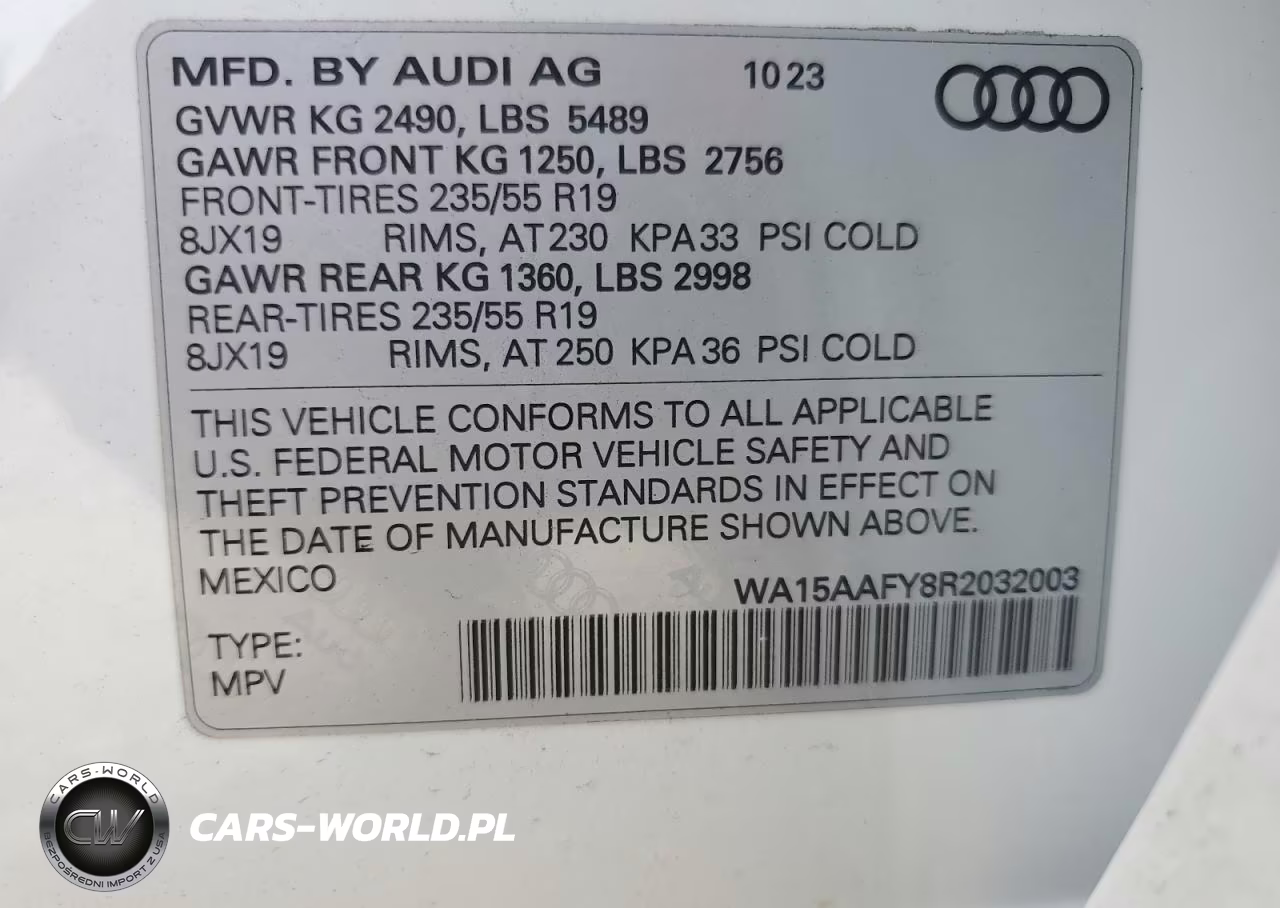 2024 Audi Q5 Sportback Prm Pls 45 VIN:WA15AAFY8R2032003 - 12