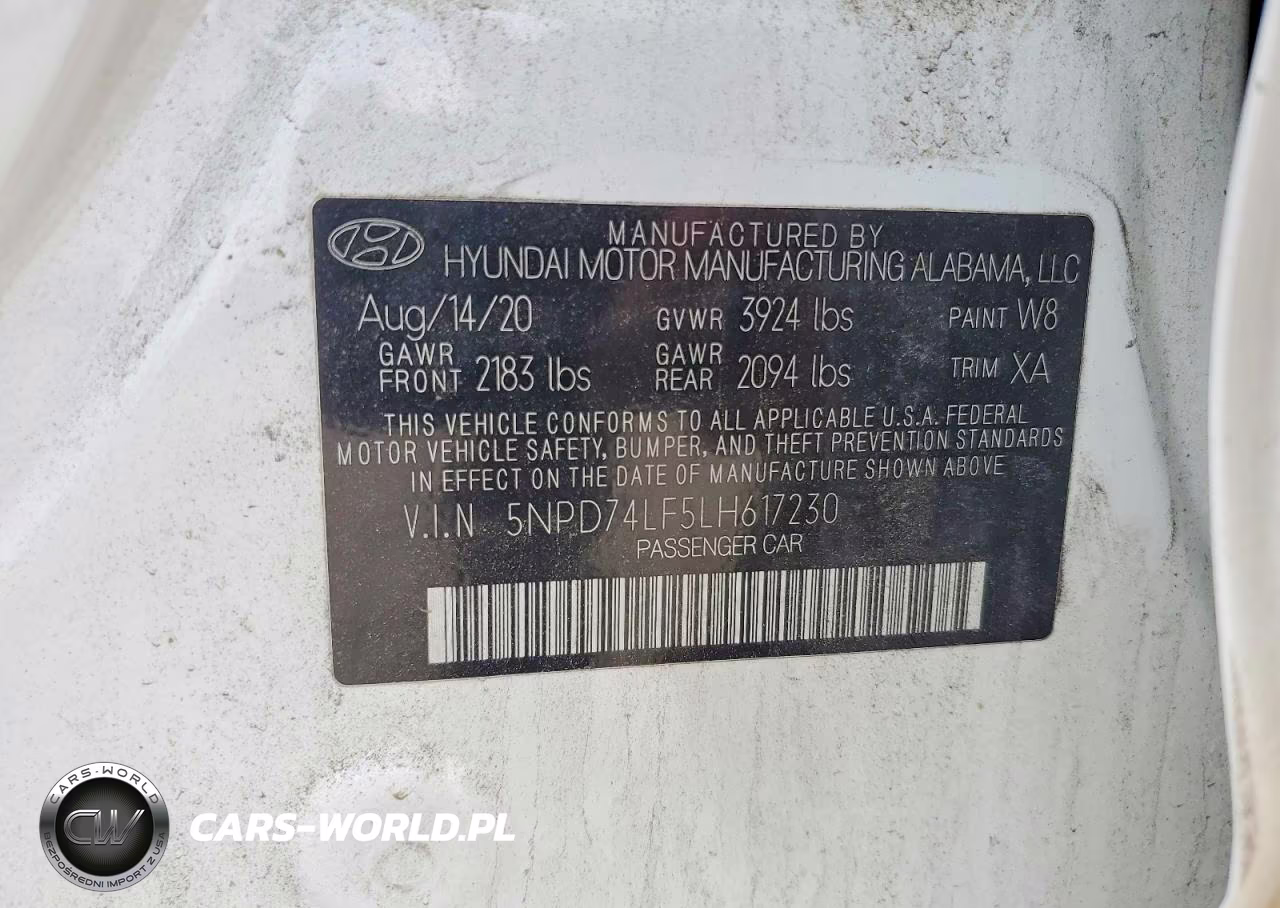 2020 Hyundai Elantra Se VIN:5NPD74LF5LH617230 - 12