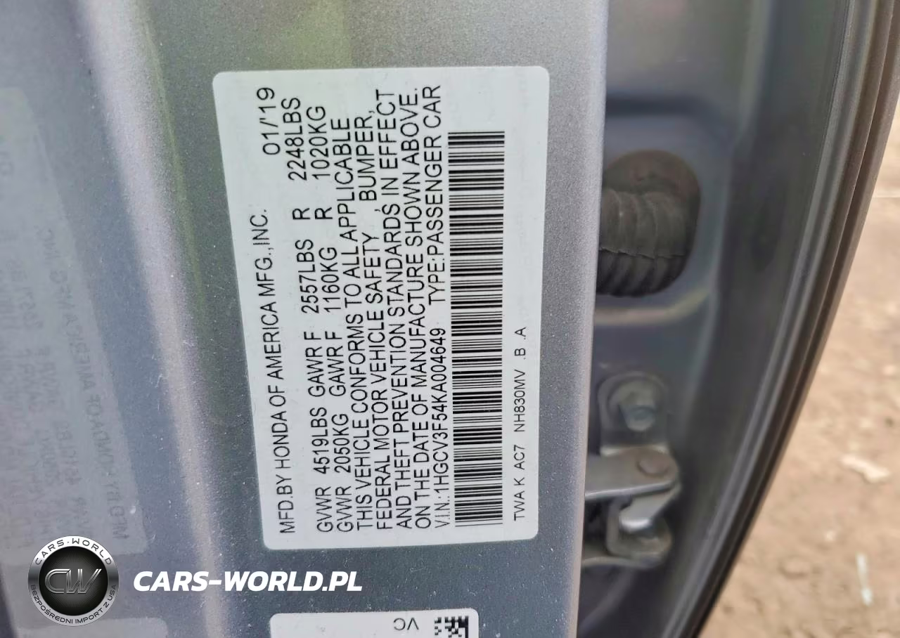 2019 Honda Accord Hybrid Exl VIN:1HGCV3F54KA004649 - 23