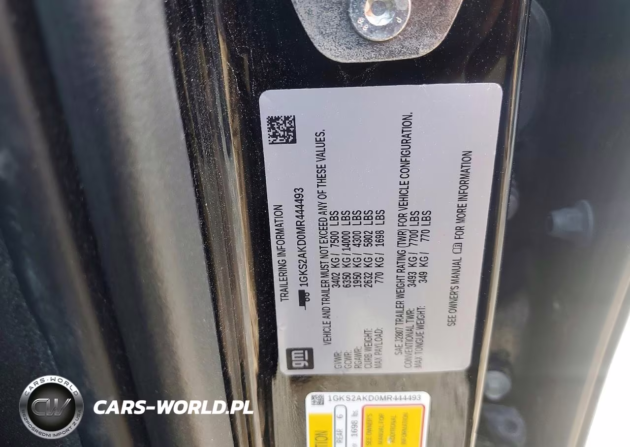 2021 GMC Yukon VIN:1GKS2AKD0MR444493 - 13