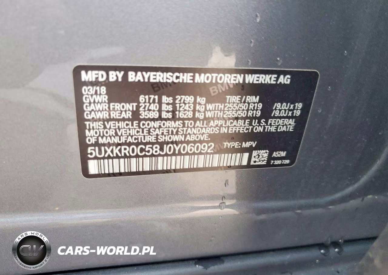 2018 BMW X5 xDrive35I VIN:5UXKR0C58J0Y06092 - 13