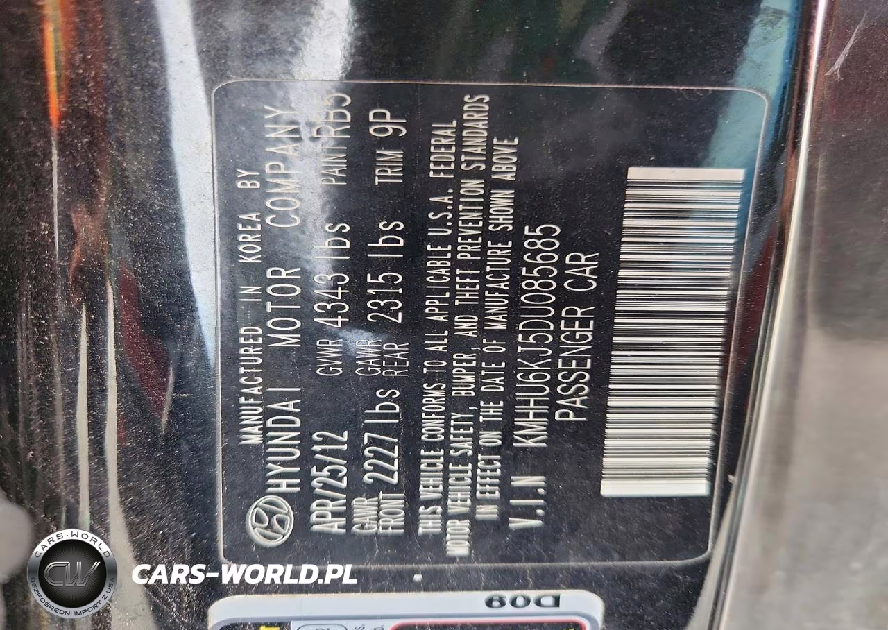 2013 Hyundai Genesis Coupe 3.8L VIN:KMHHU6KJ5DU085685 - 12