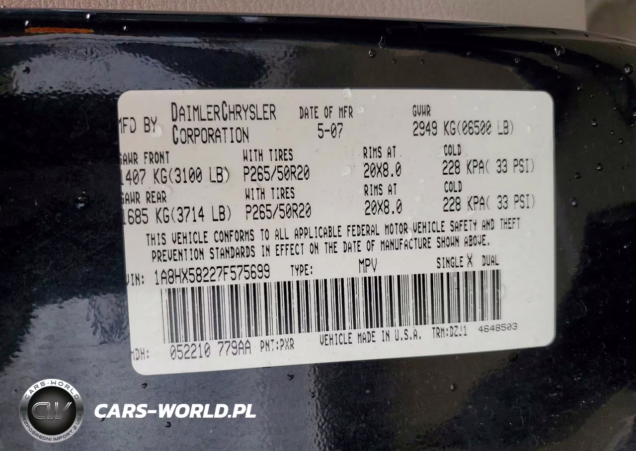 2007 Chrysler Aspen Limited VIN:1A8HX58227F575699 - 13