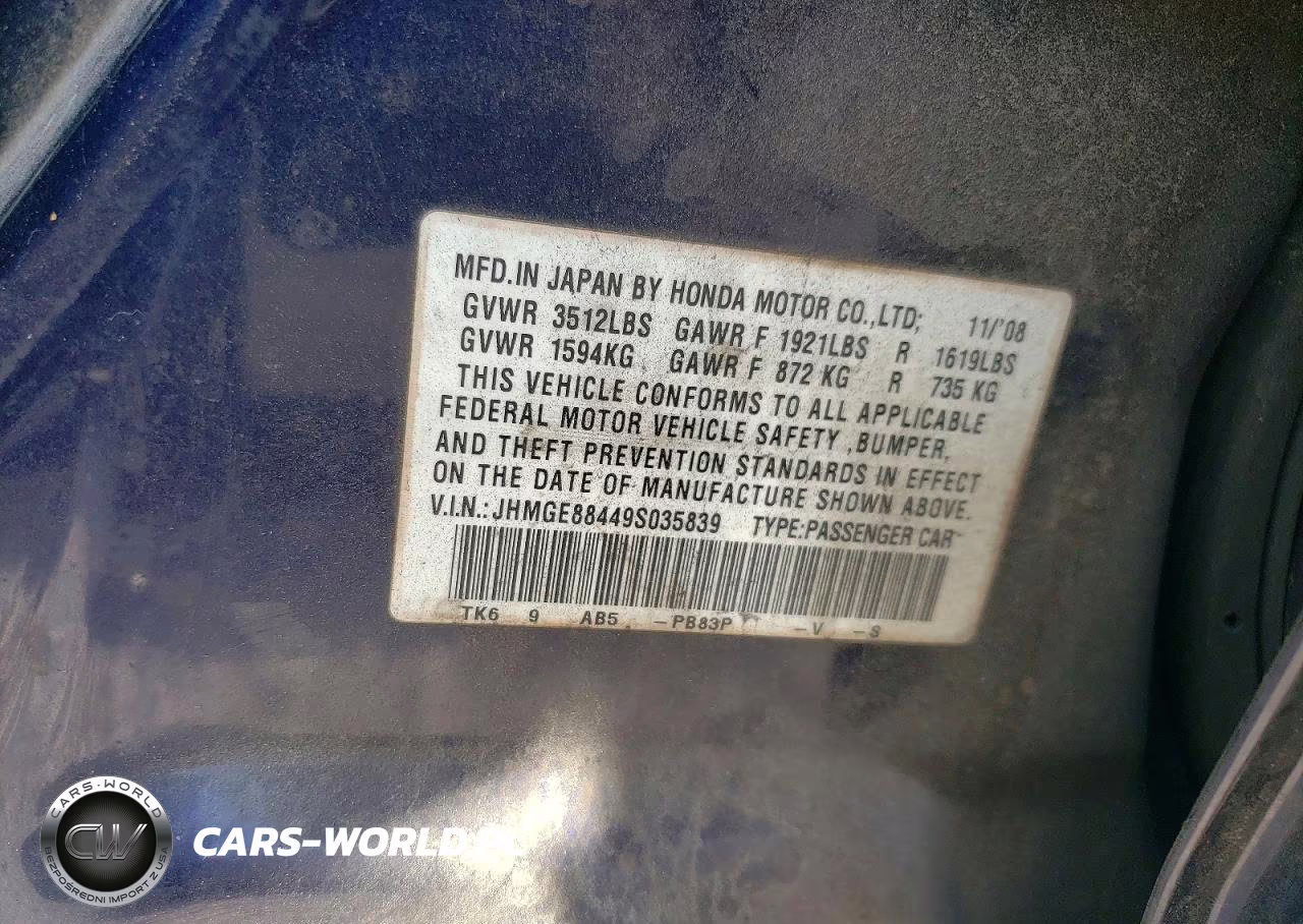 2009 Honda Fit Sport VIN:JHMGE88449S035839 - 12