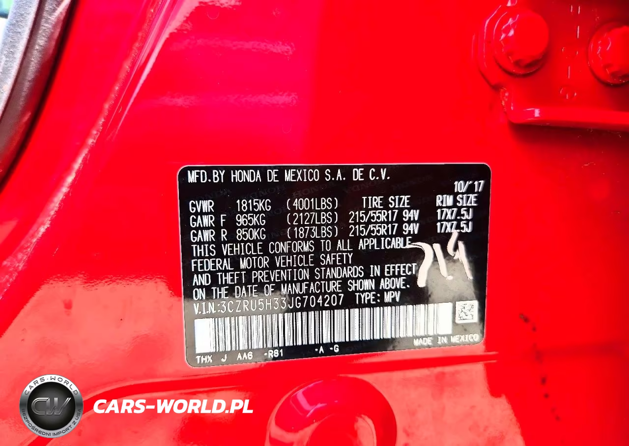 2018 Honda Hr-V Lx VIN:3CZRU5H33JG704207 - 12