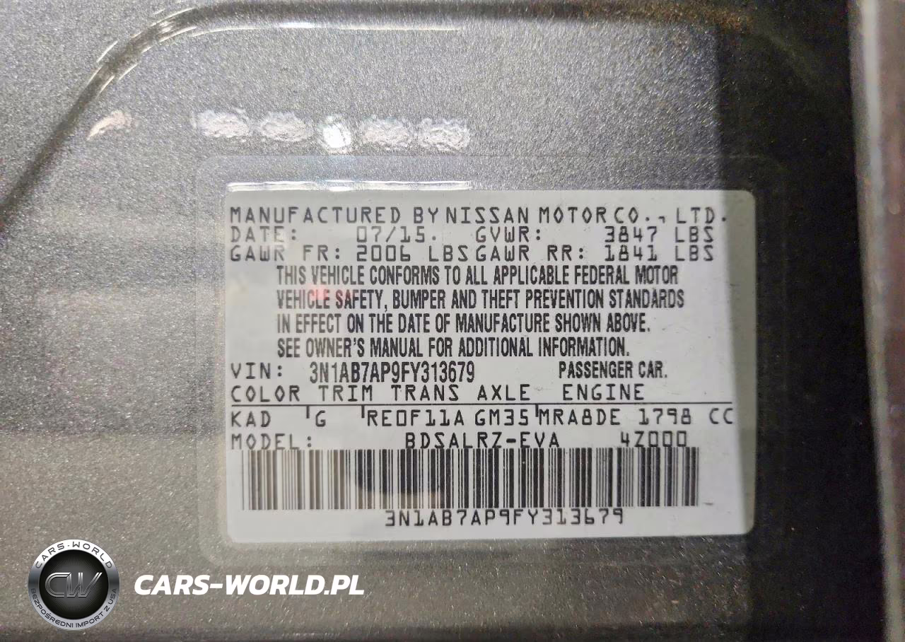 2015 Nissan Sentra VIN:3N1AB7AP9FY313679 - 12