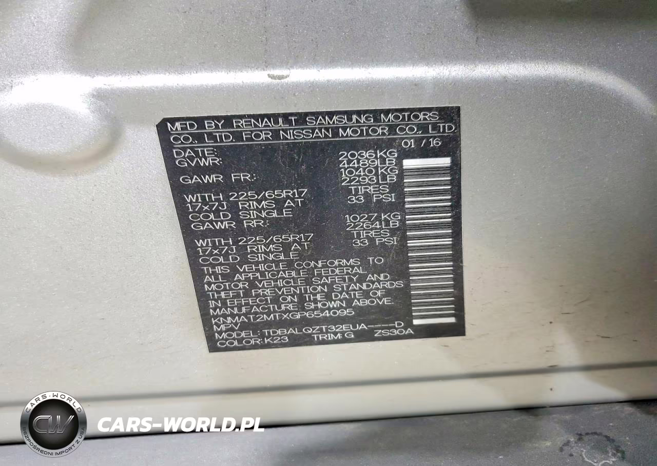 2016 Nissan Rogue Sv VIN:KNMAT2MTXGP654095 - 13