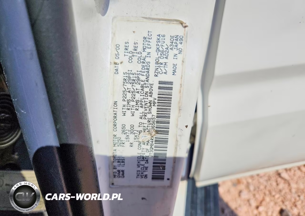 2000 Toyota 4Runner Base VIN:JT3GM84RXY0065657 - 13