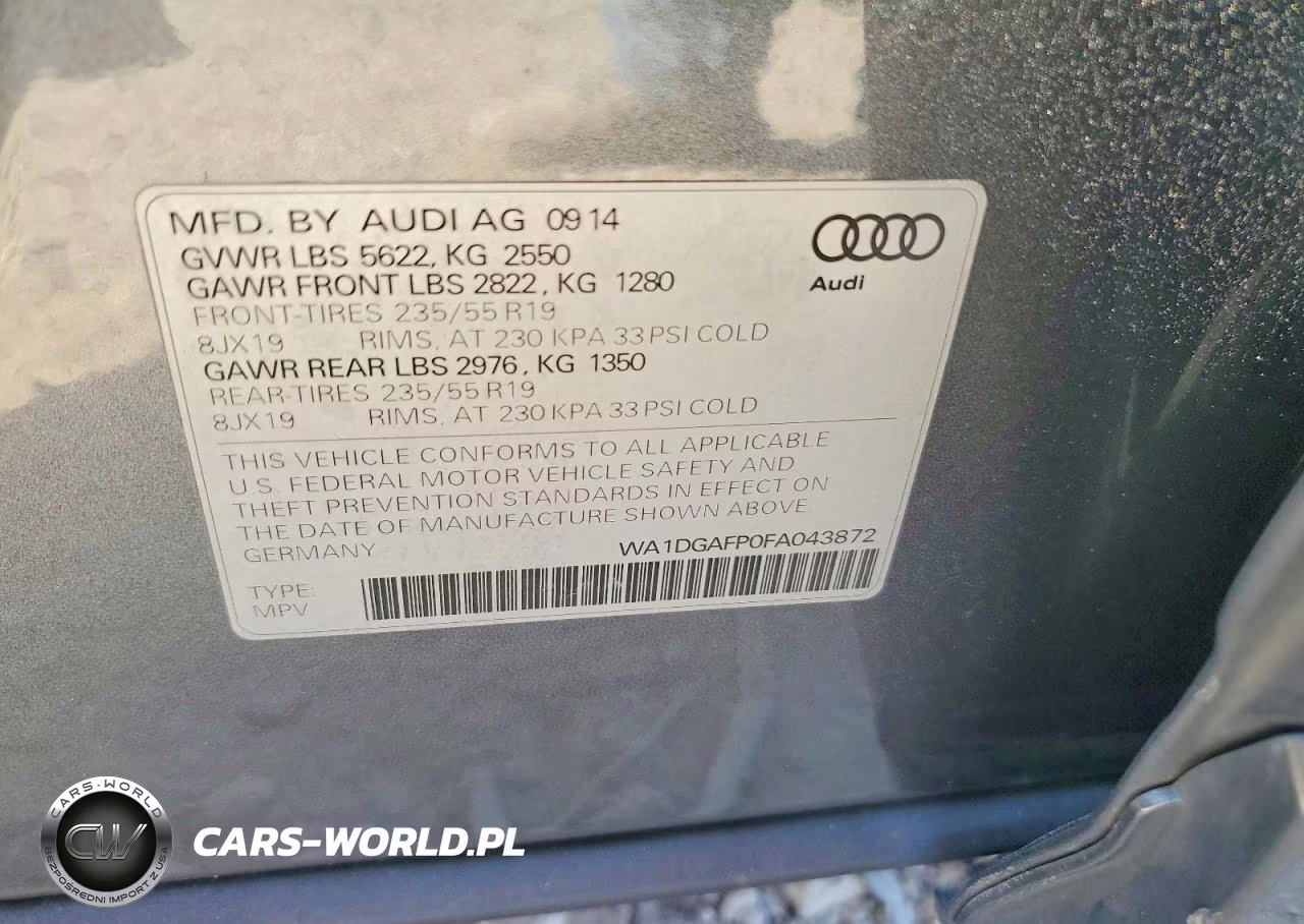 2015 Audi Q5 Premium Plus VIN:WA1DGAFP0FA043872 - 12