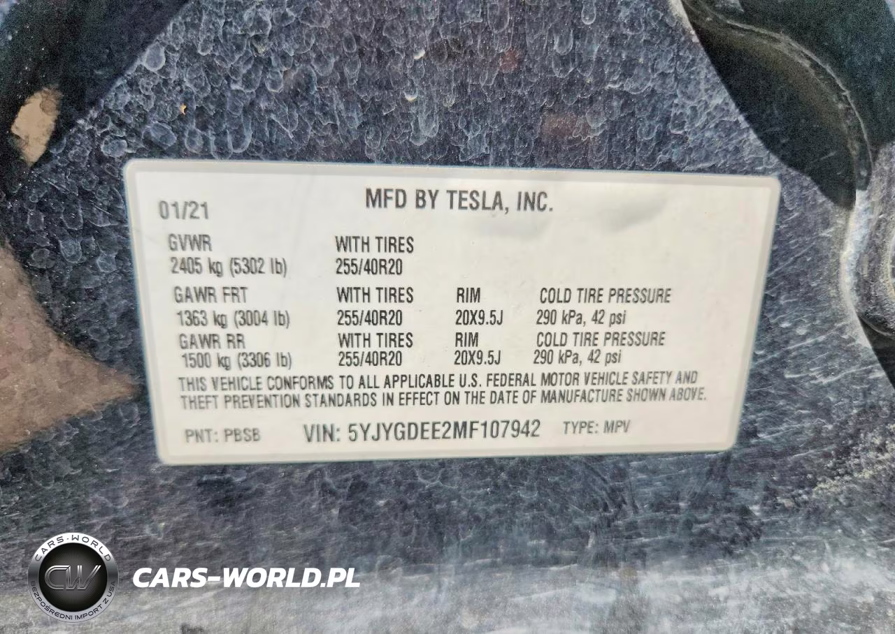 2021 Tesla Model Y VIN:5YJYGDEE2MF107942 - 12