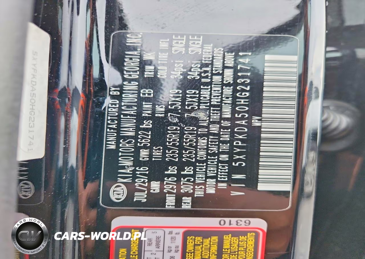 2017 Kia Sorento Sx V6 VIN:5XYPKDA50HG231741 - 13