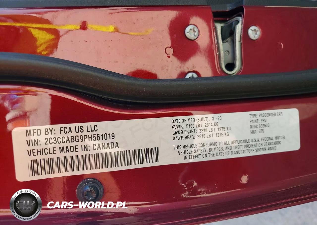 2023 Chrysler 300 S VIN:2C3CCABG9PH561019 - 12