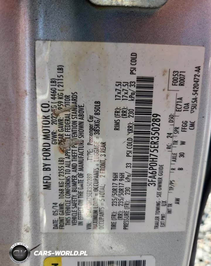 2014 Ford Fusion Se VIN:3FA6P0H75ER350289 - 12