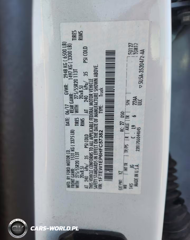 2017 Ford F150 Supercrew VIN:1FTEW1EP6HFC57382 - 12