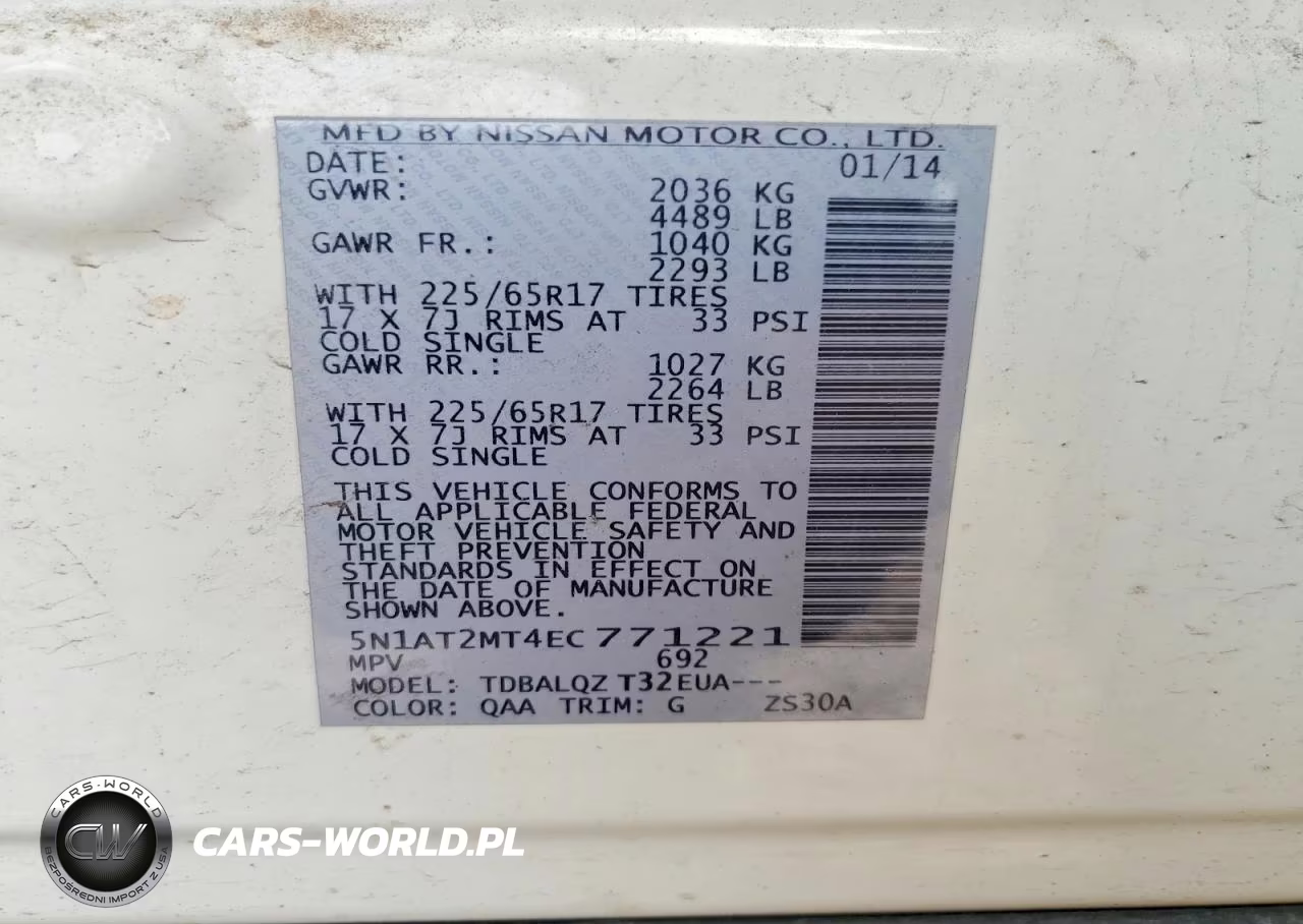 2014 Nissan Rogue Sv VIN:5N1AT2MT4EC771221 - 13