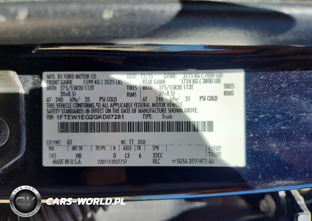 2016 Ford F150 Supercrew VIN:1FTEW1EG2GKD07281 - 12