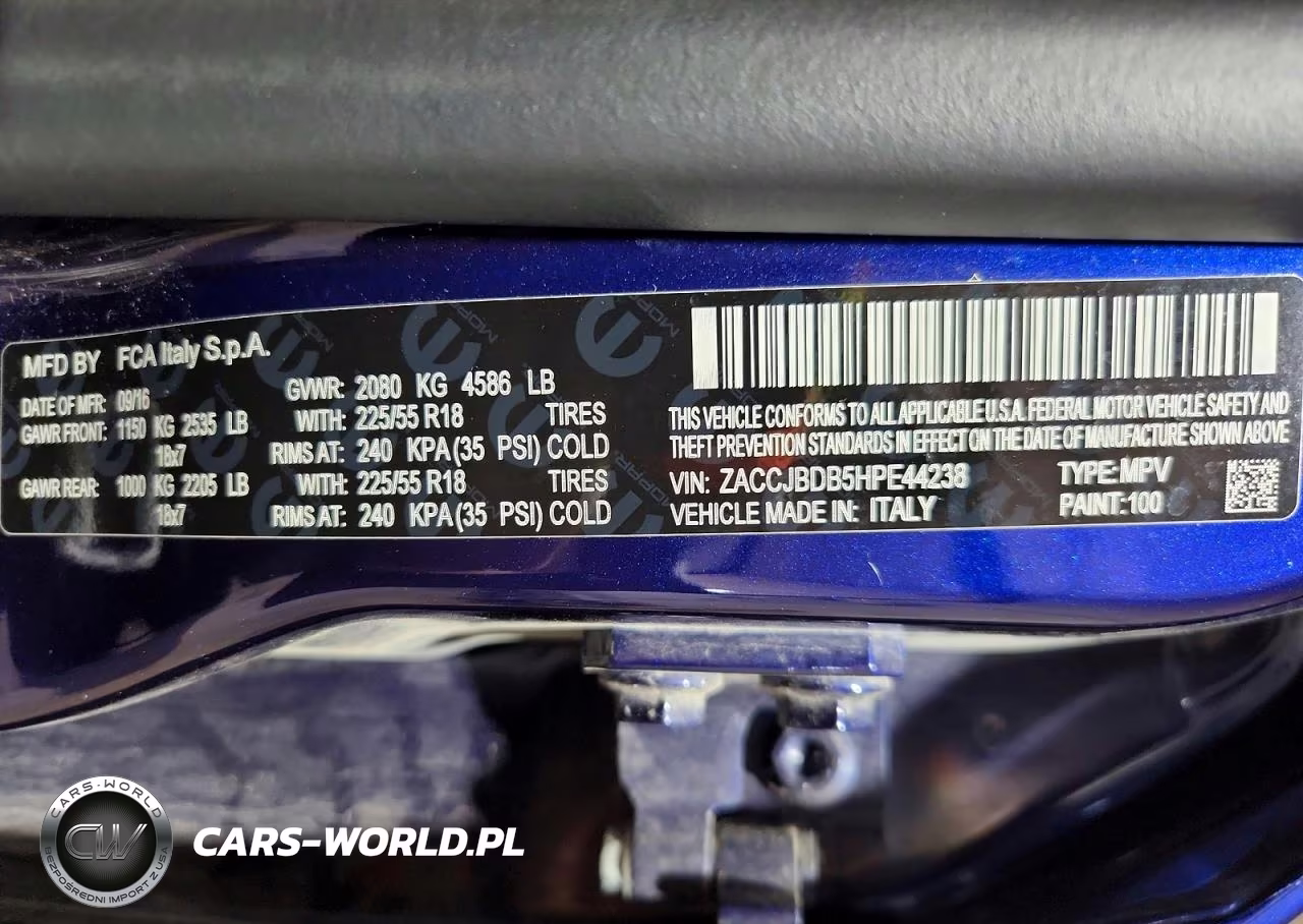 2017 Jeep Renegade Limited VIN:ZACCJBDB5HPE44238 - 12