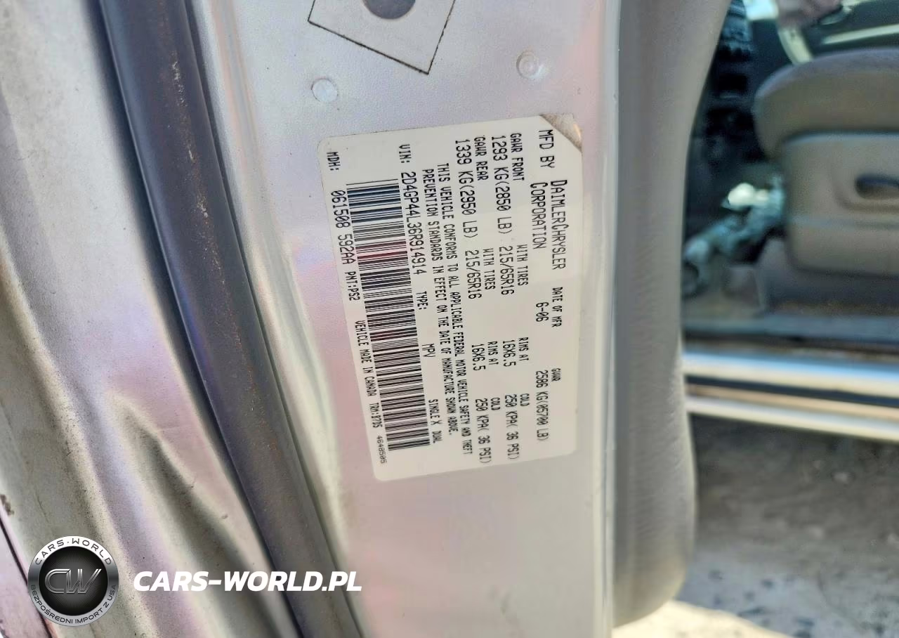 2006 Dodge Grand Caravan Sxt VIN:2D4GP44L36R914914 - 13