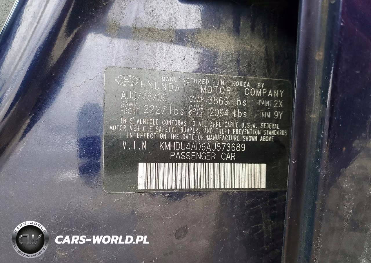 2010 Hyundai Elantra Se VIN:KMHDU4AD6AU873689 - 13
