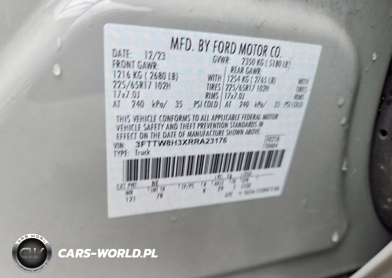 2024 Ford Maverick Xlt VIN:3FTTW8H3XRRA23176 - 12