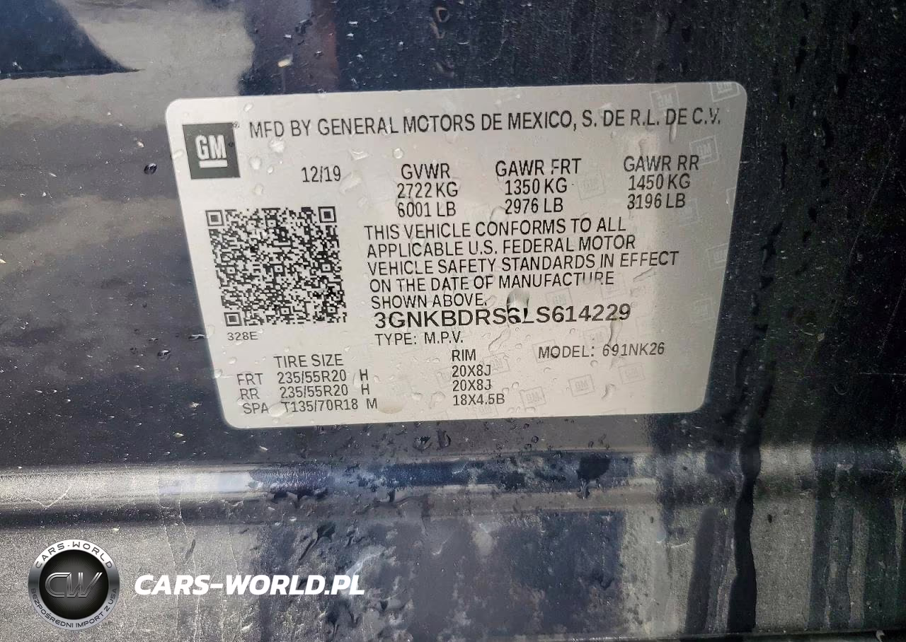 2020 Chevrolet Blazer 3Lt VIN:3GNKBDRS6LS614229 - 14