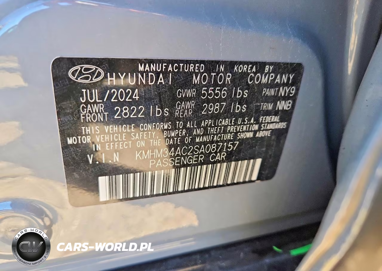 2025 Hyundai Ioniq 6 Sel VIN:KMHM34AC2SA087157 - 12