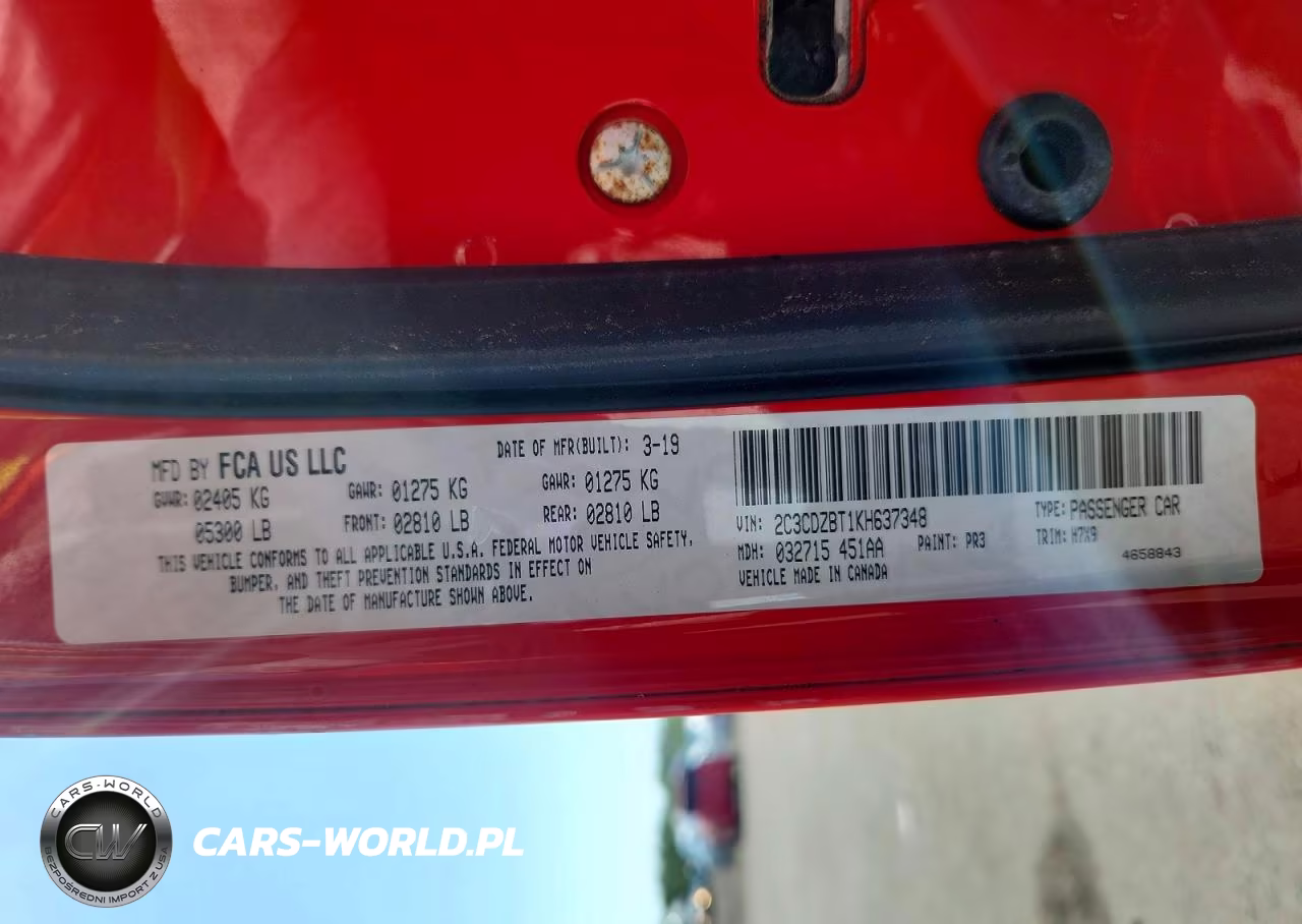 2019 Dodge Challenger R-T VIN:2C3CDZBT1KH637348 - 12