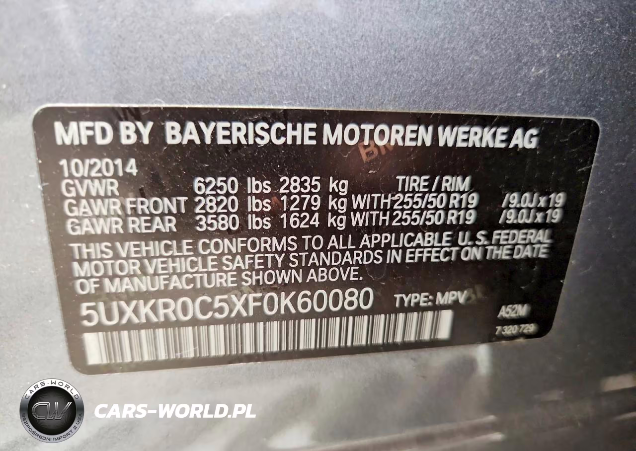 2015 BMW X5 xDrive35I VIN:5UXKR0C5XF0K60080 - 13