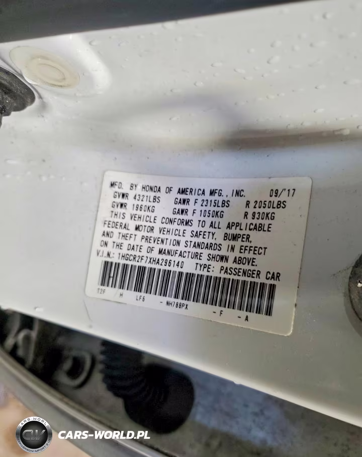 2017 Honda Accord Ex VIN:1HGCR2F7XHA296140 - 12