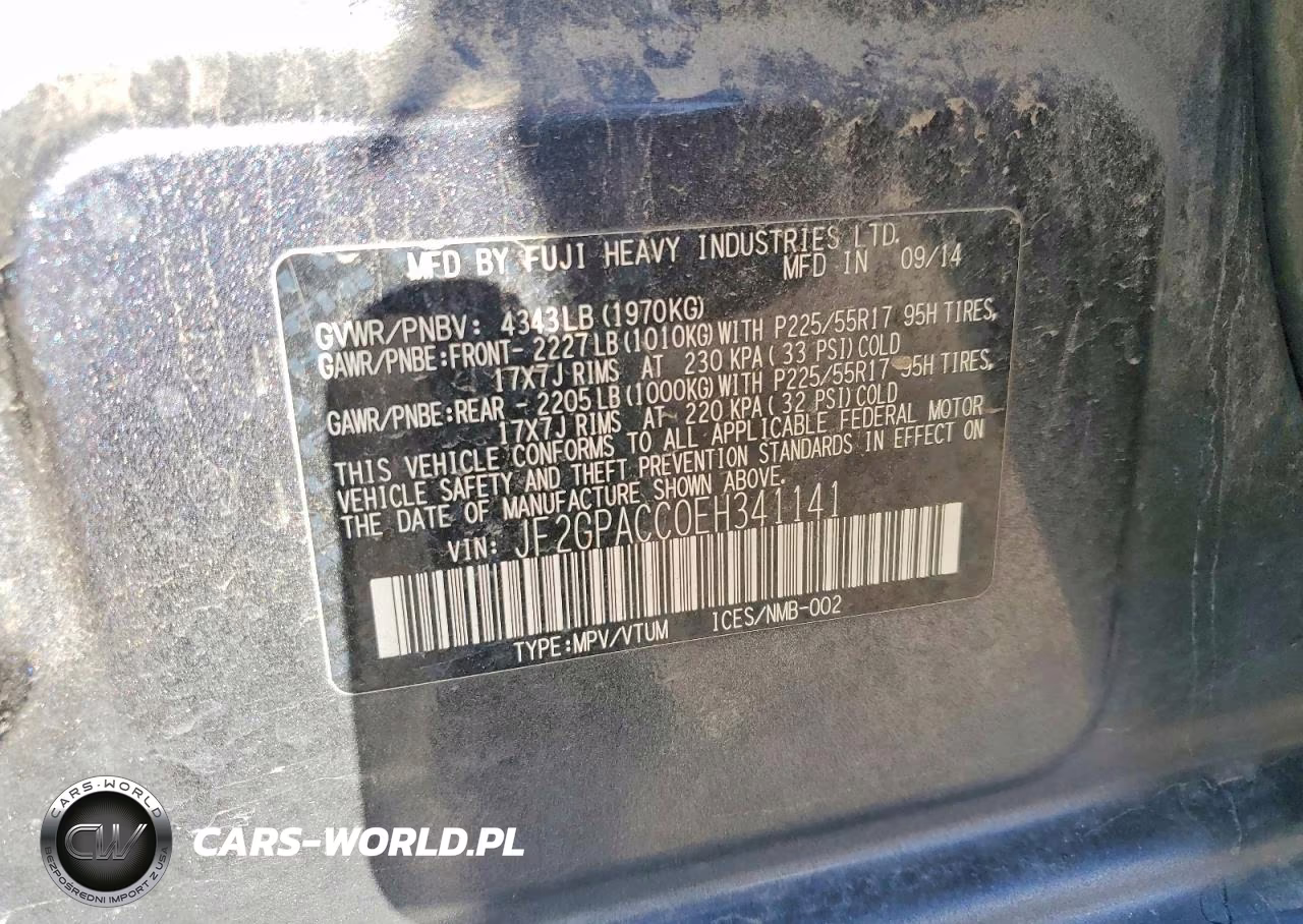 2014 Subaru Xv Crosstrek 2.0 Premium VIN:JF2GPACC0EH341141 - 13