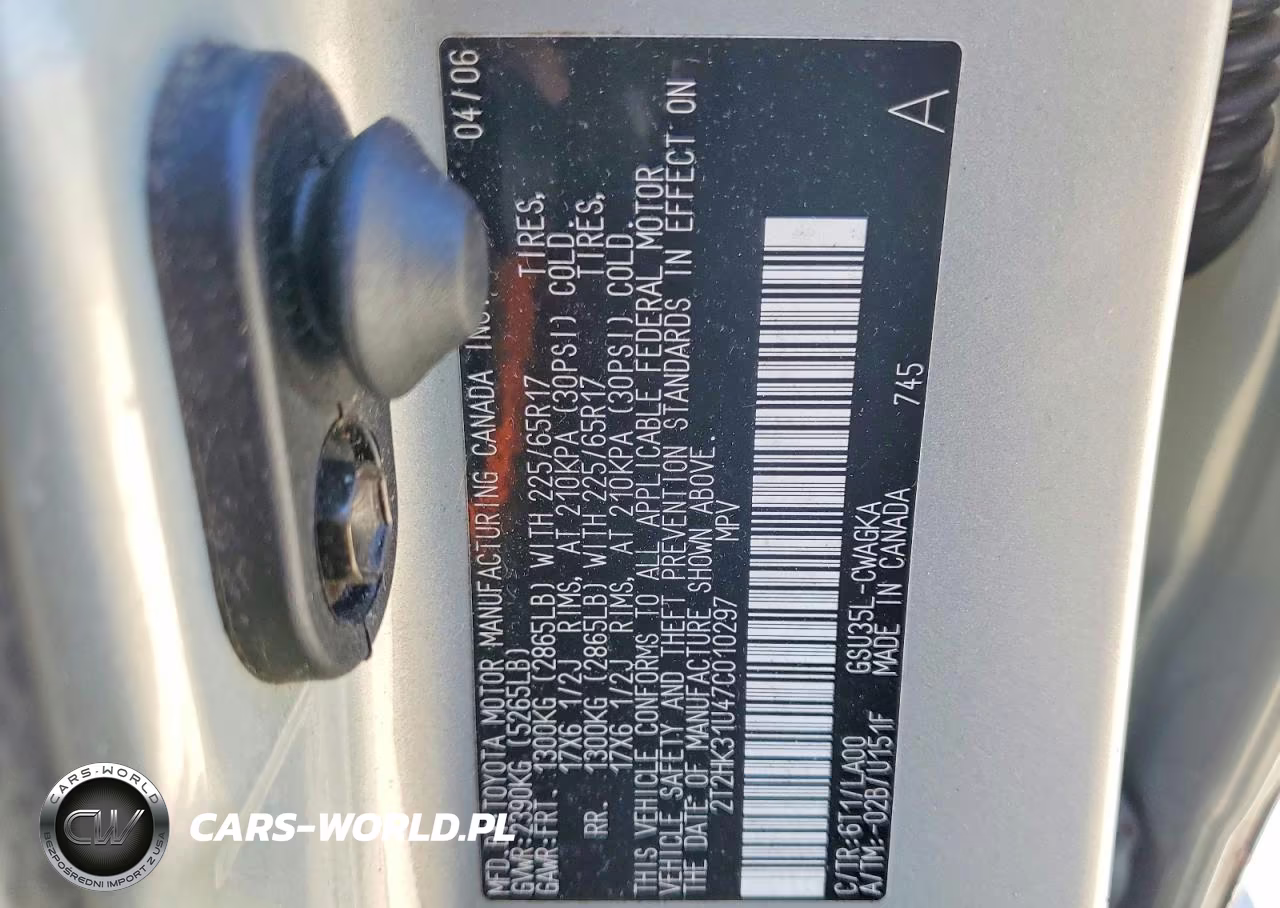 2007 Lexus Rx 350 VIN:2T2HK31U47C010297 - 13