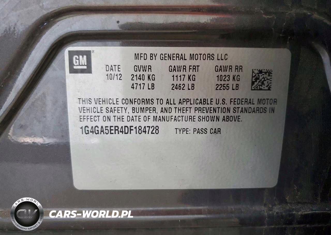 2013 Buick Lacrosse VIN:1G4GA5ER4DF184728 - 13
