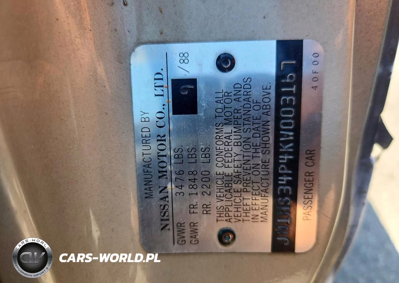 1989 Nissan 240Sx Xe VIN:JN1HS34P4KW003167 - 13