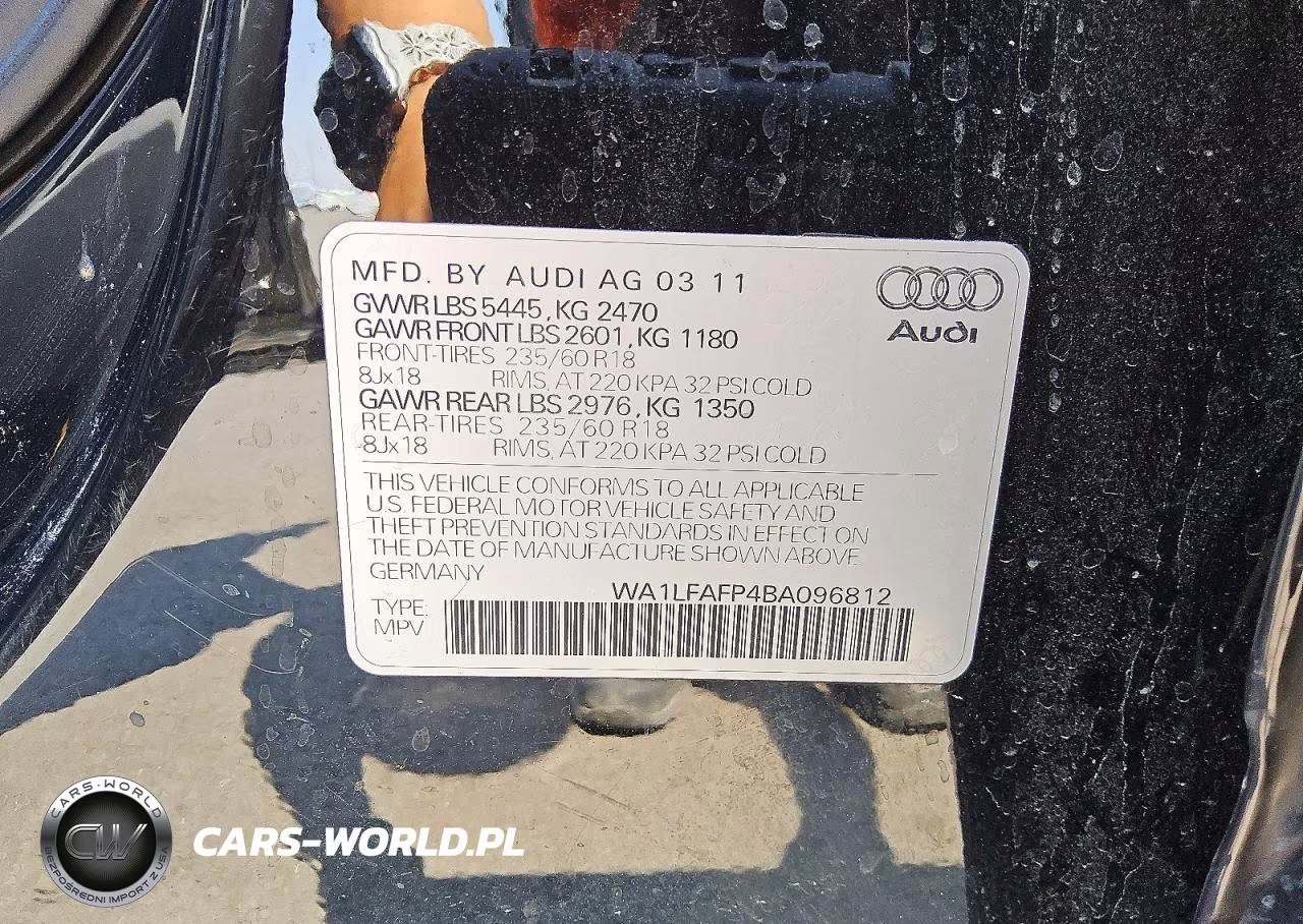 2011 Audi Q5 Premium Plus VIN:WA1LFAFP4BA096812 - 13