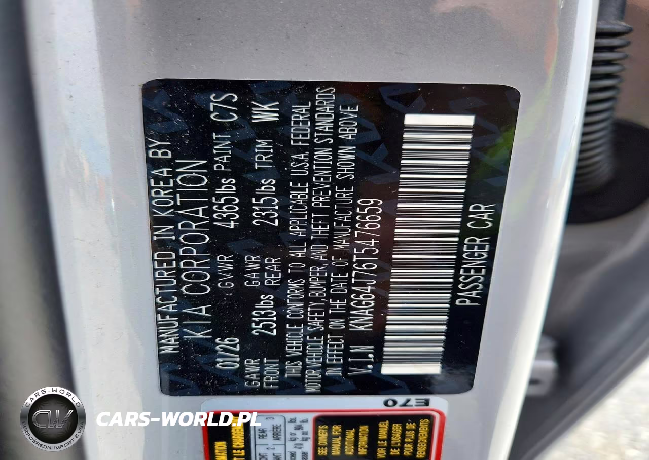 2026 Kia K5 Gt Line VIN:KNAG64J76T5476659 - 12