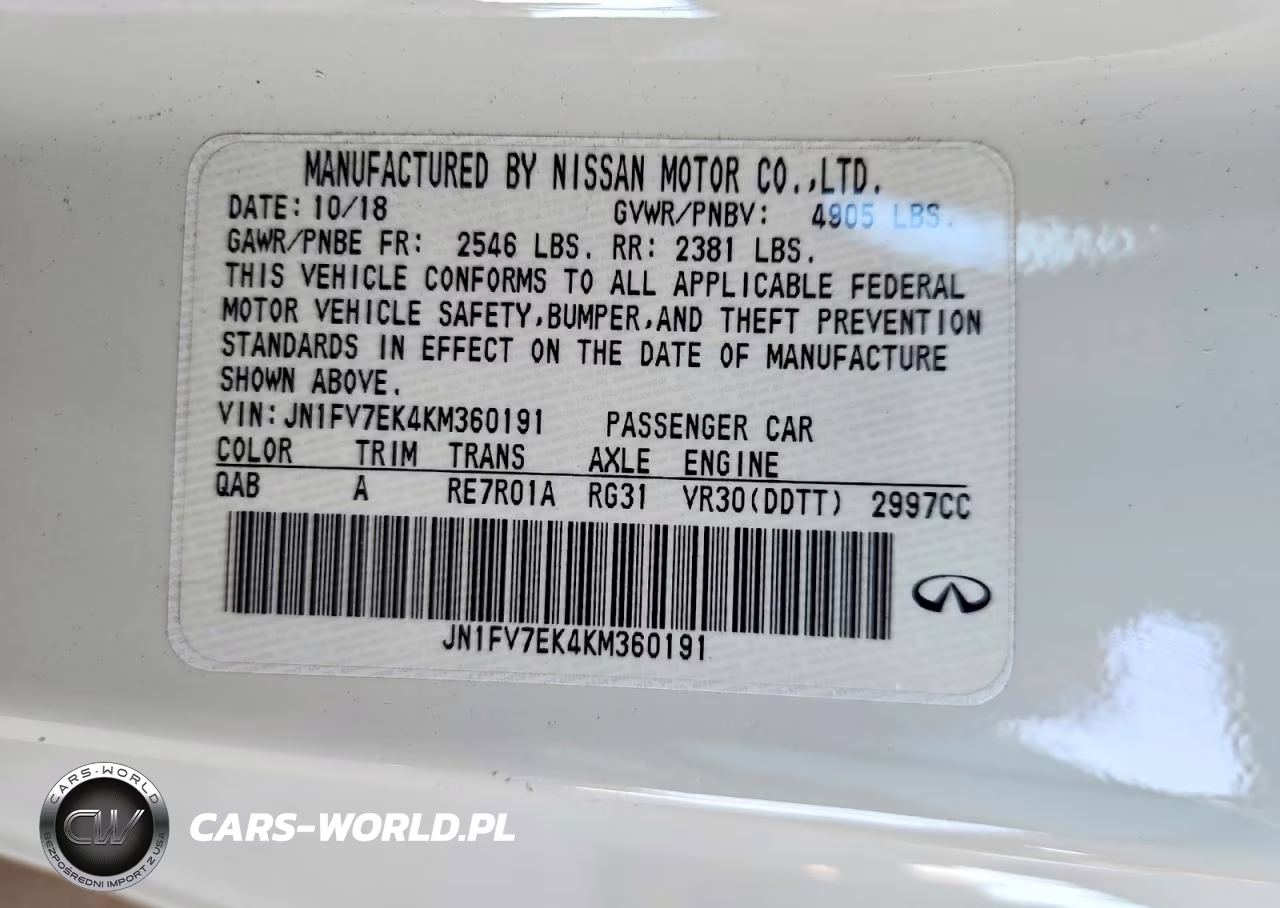 2019 Infiniti Q60 Red Sport 400 VIN:JN1FV7EK4KM360191 - 12
