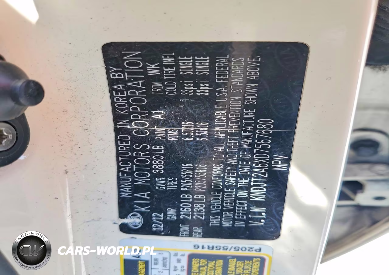2013 Kia Soul + VIN:KNDJT2A6XD7567680 - 12