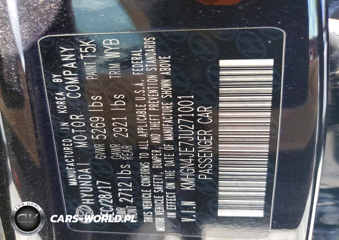 2018 Genesis G80 3.8 VIN:KMHGN4JE7JU271001 - 12