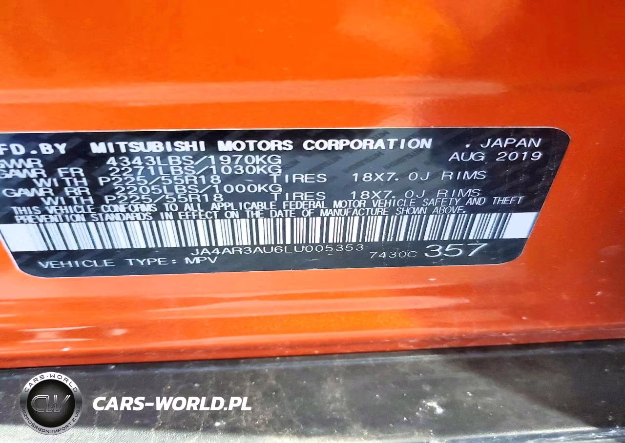 2020 Mitsubishi Outlander Sport Es VIN:JA4AR3AU6LU005353 - 12