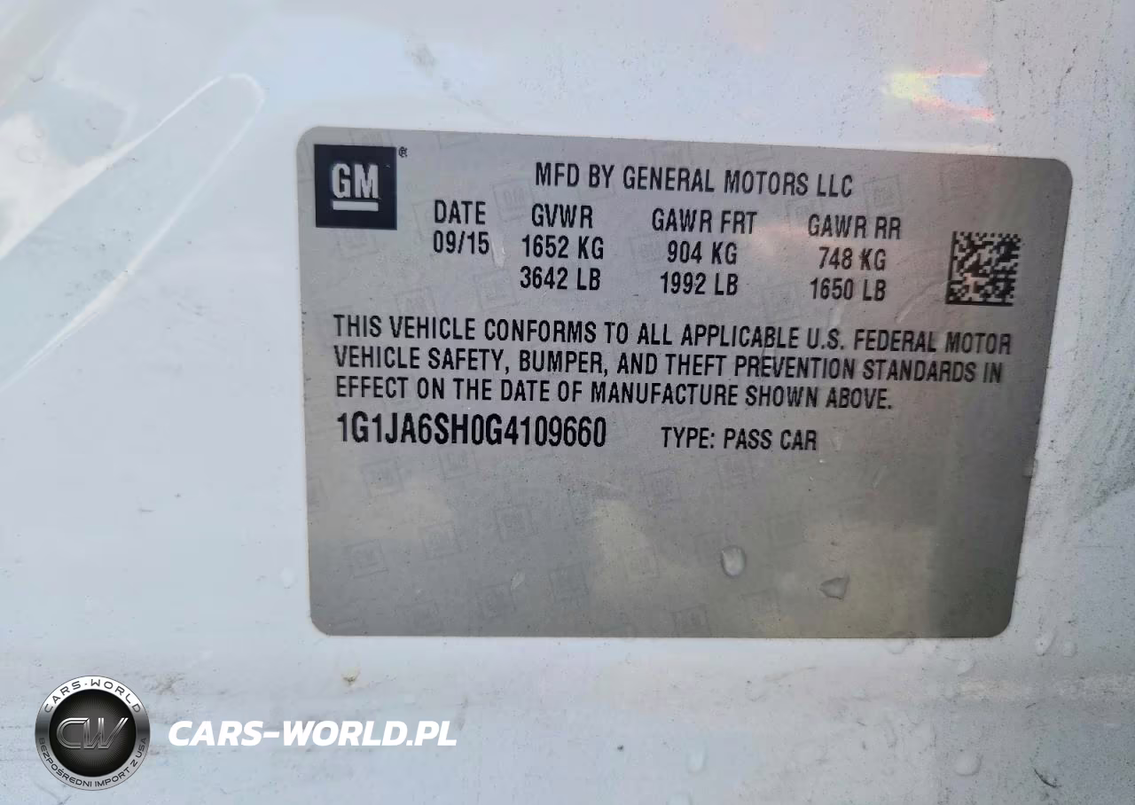 2016 Chevrolet Sonic Ls VIN:1G1JA6SH0G4109660 - 12