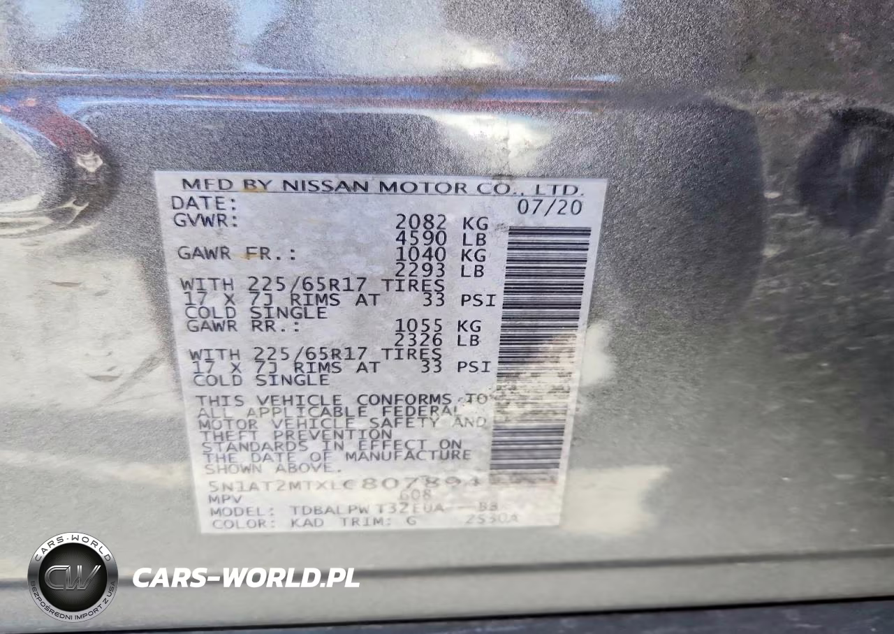 2020 Nissan Rogue S VIN:5N1AT2MTXLC807894 - 13