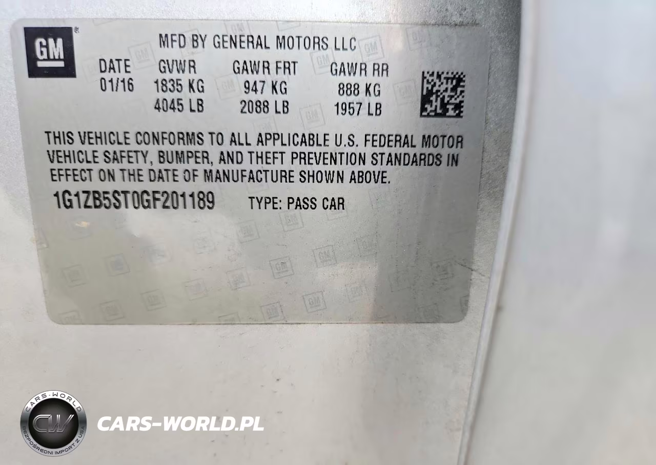 2016 Chevrolet Malibu Ls VIN:1G1ZB5ST0GF201189 - 12