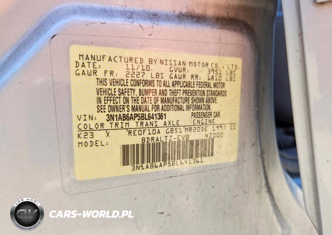 2011 Nissan Sentra 2.0 VIN:3N1AB6AP5BL641361 - 12