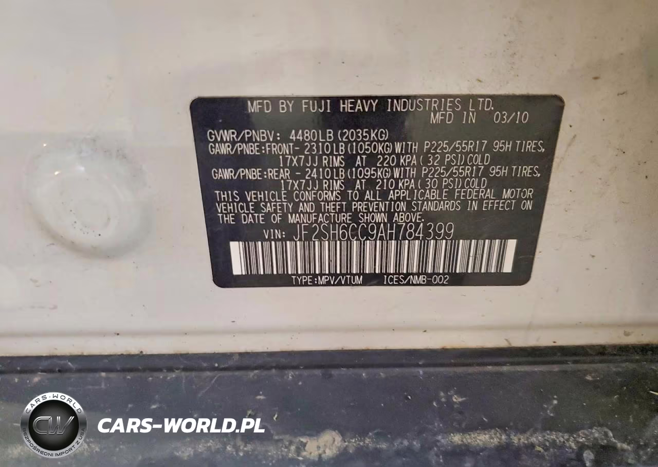 2010 Subaru Forester 2.5X Premium VIN:JF2SH6CC9AH784399 - 13