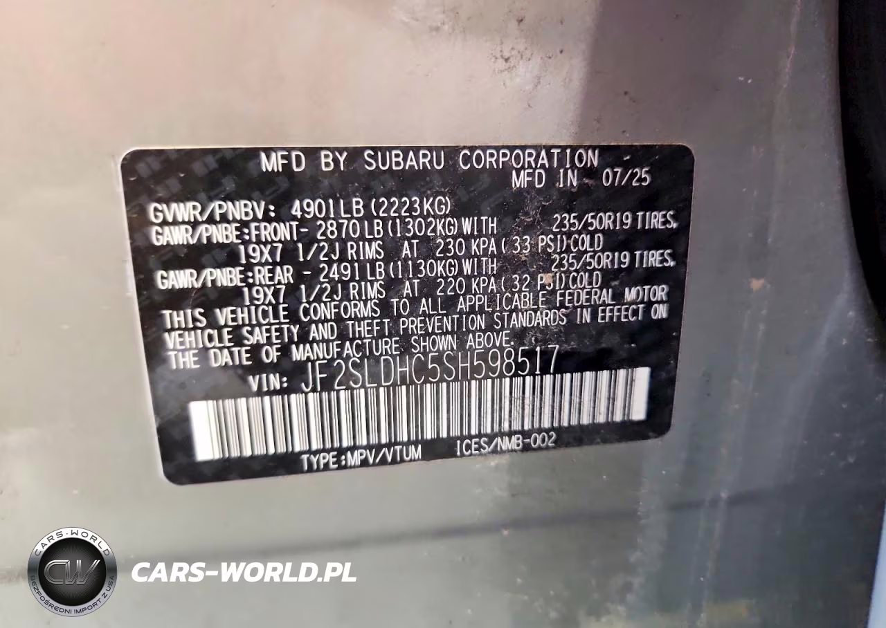 2025 Subaru Forester Sport VIN:JF2SLDHC5SH598517 - 14