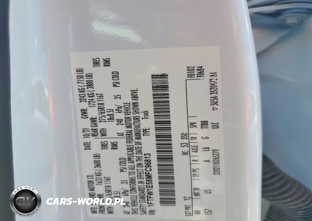 2021 Ford F150 Supercrew VIN:1FTFW1E58MFC96813 - 12